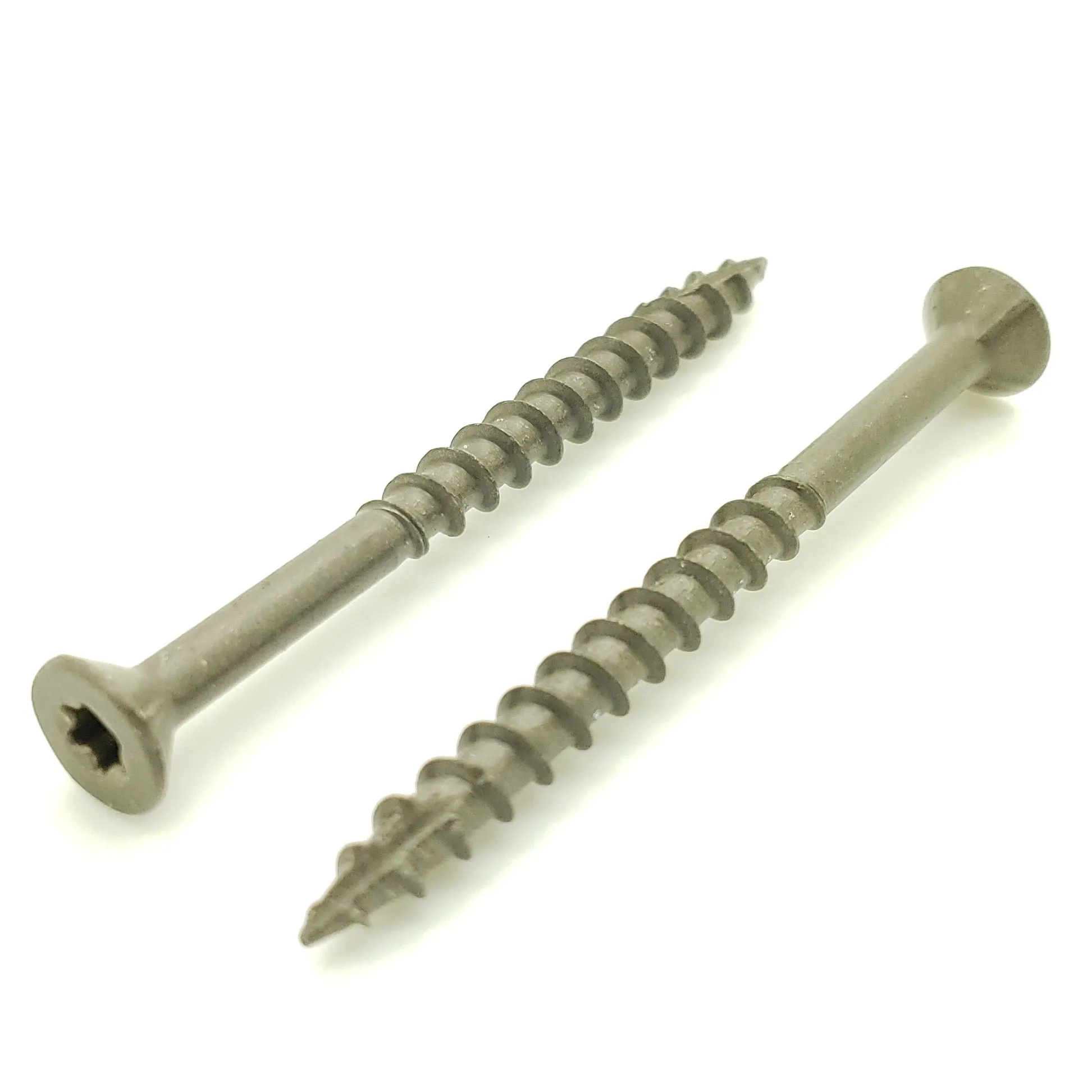 #10 x 2-1/2" Inch Dark Tan Fence & Deck Screws | Torx Star Drive | Bit Included, 100 Qty (BCP928)