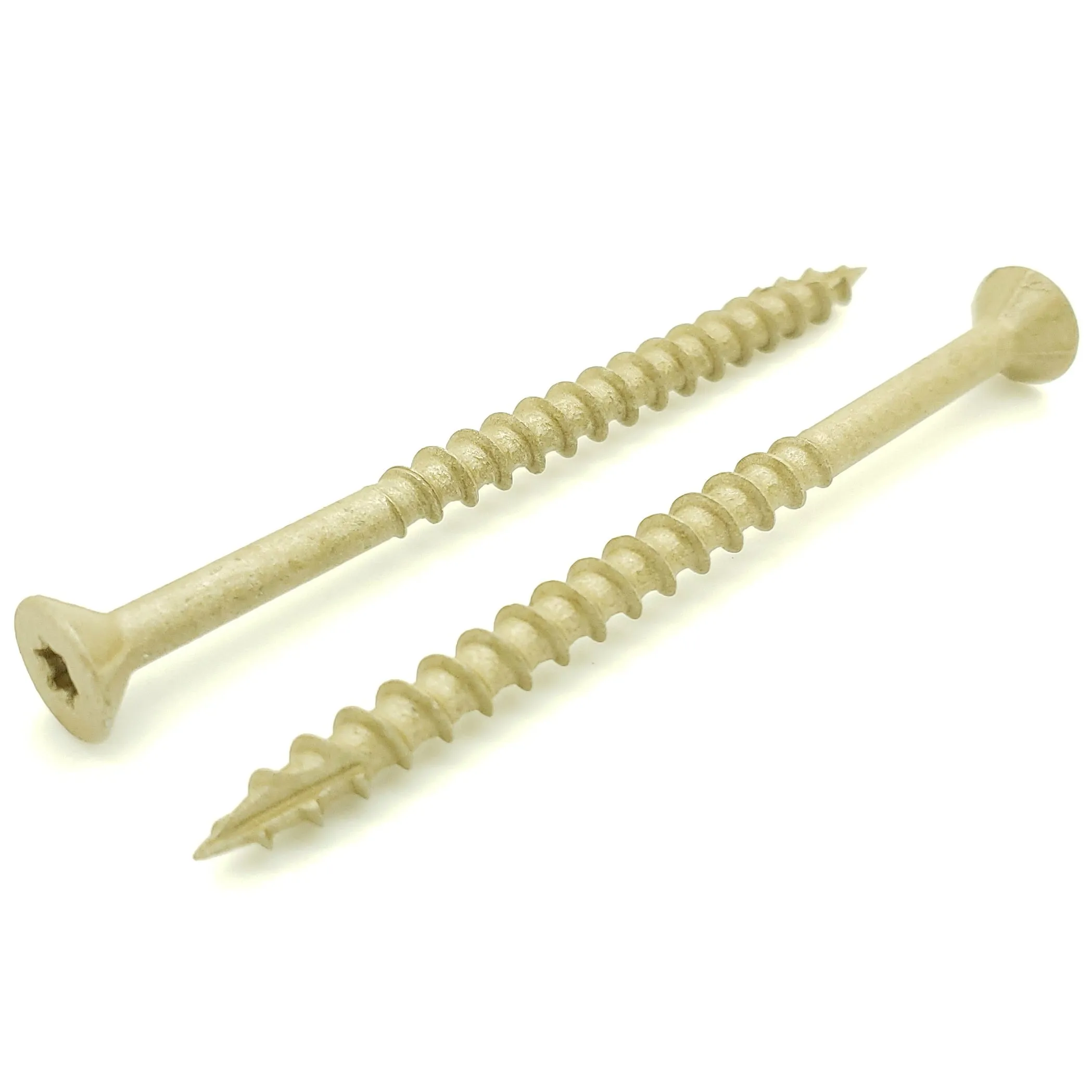 #10 x 3" Inch Tan Fence & Deck Screws | Torx Star Drive | Bit Included, 100 Qty (BCP922)