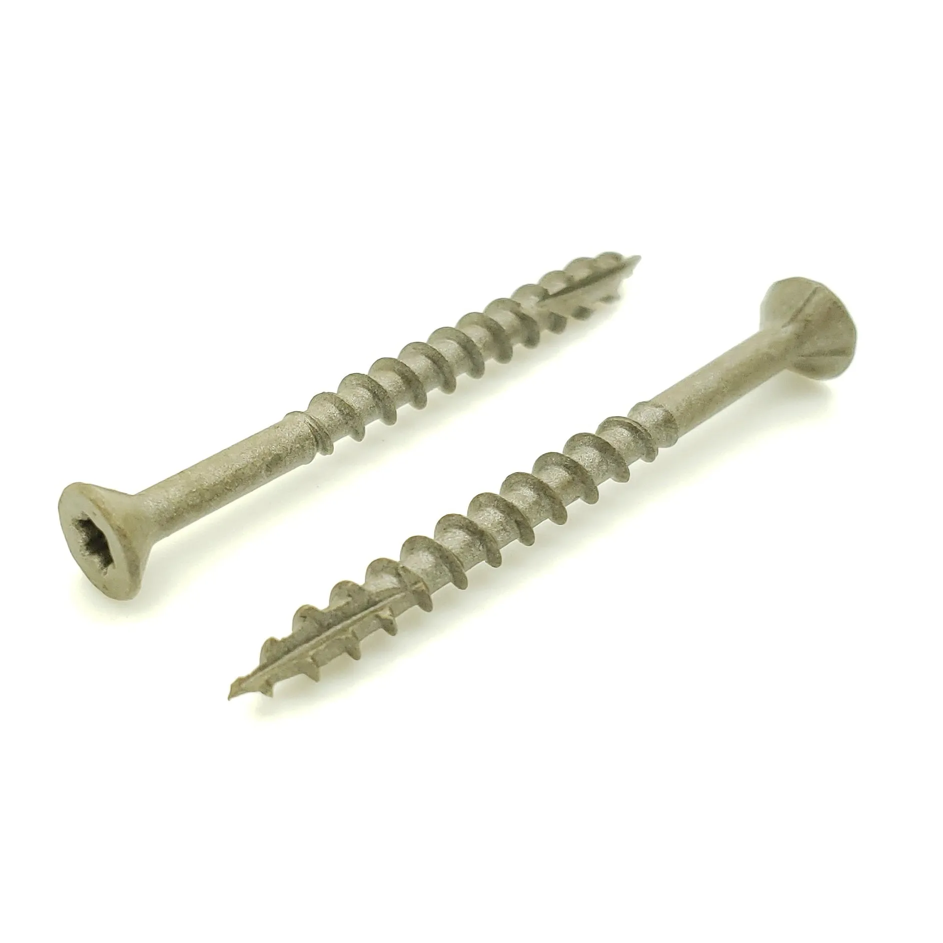 #10 x 4" Inch Dark Tan Fence & Deck Screws | Torx Star Drive | Bit Included | 100 Qty | BCP1224