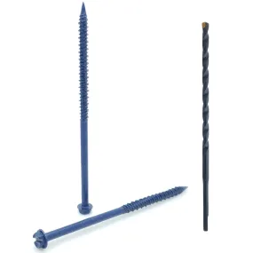3/16" x 4" Hex Head Diamond Tip Concrete Screws To Anchor Masonry, Block & Brick, 100 Qty (BCP491)