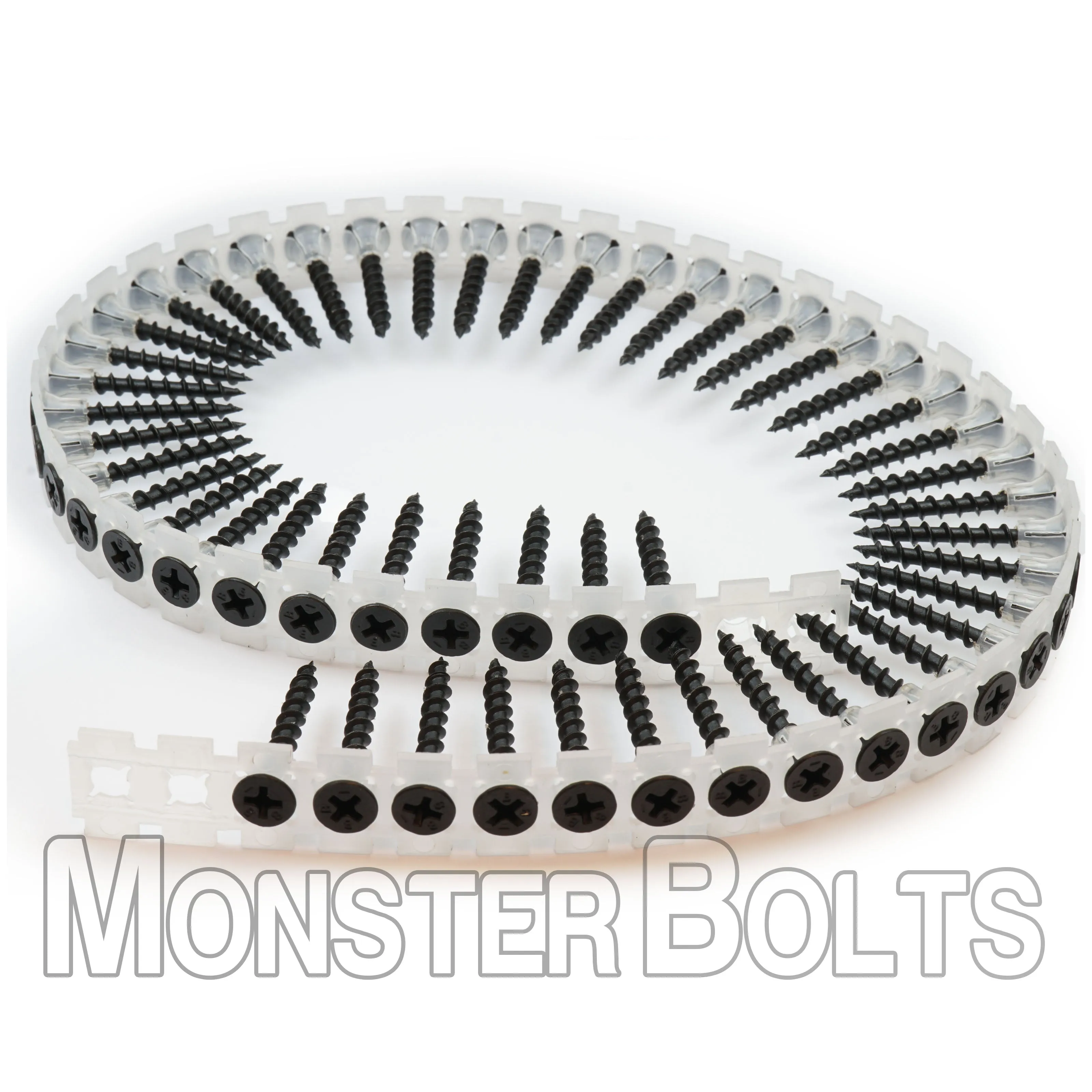#6-9 Bugle Head Phillips Coarse Thread Collated Drywall Screws, Black Phosphate (Taiwan) - Proferred Drywallerz? (Bulk)