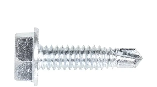 7/16 HEX WASHER HEAD FINE THREAD Self Drilling Screws Zinc Plated Steel Serrated Underhead