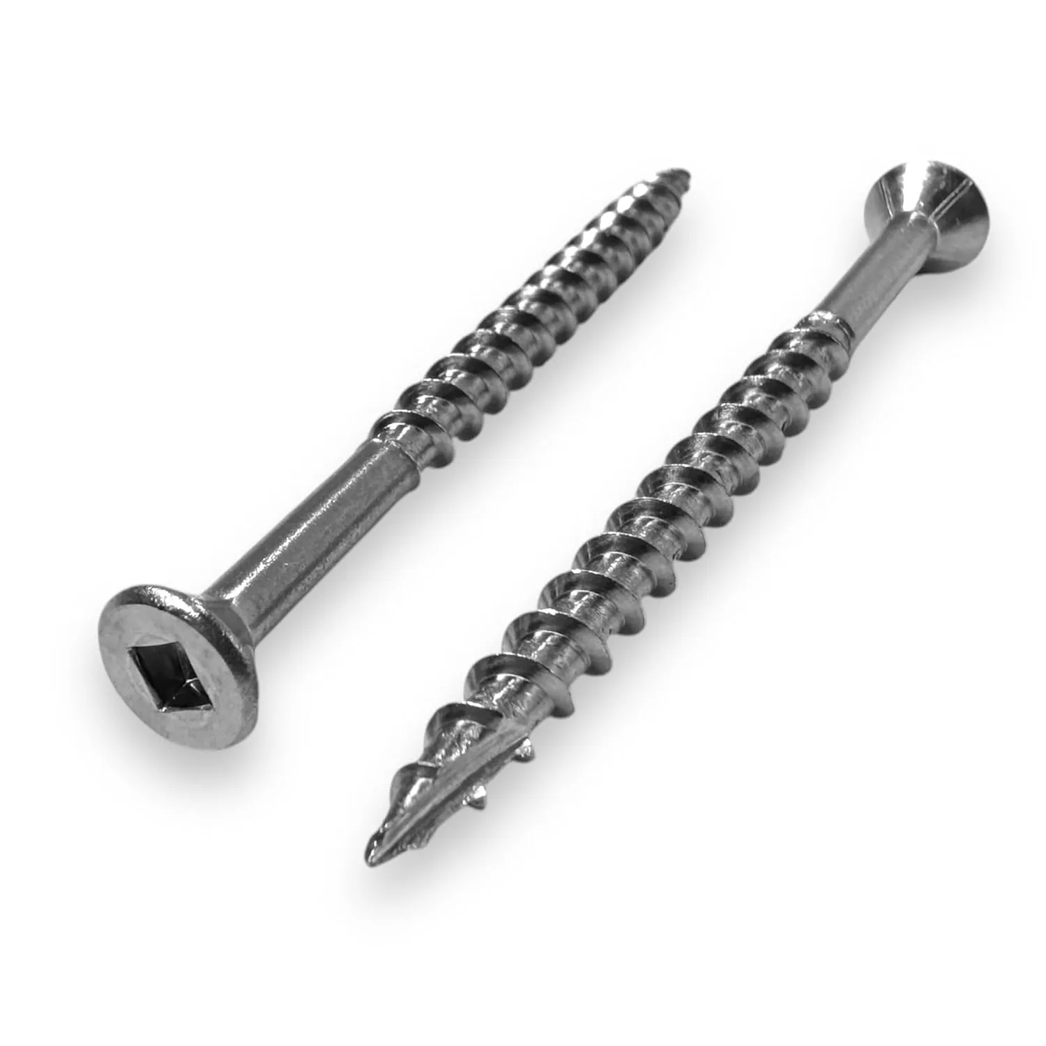 #8 x 2-1/2" Stainless Steel Fence & Deck Screws - Square Drive Type 17, 100 Qty (BCP212)