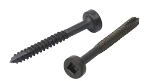 FACE FRAME SCREWS FINE THREAD (For Harder Woods) #2 Square Drive Plain Dri-Lube Type-17 Drilling Point